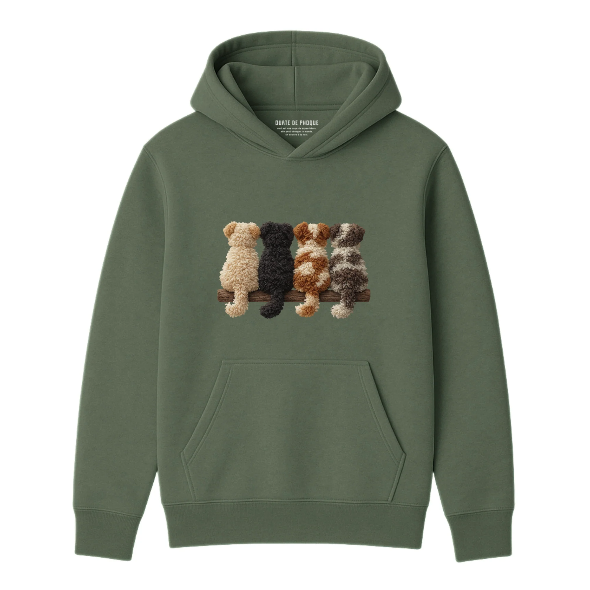 Hoodie Chien De Dos Effet Patch - Image 2