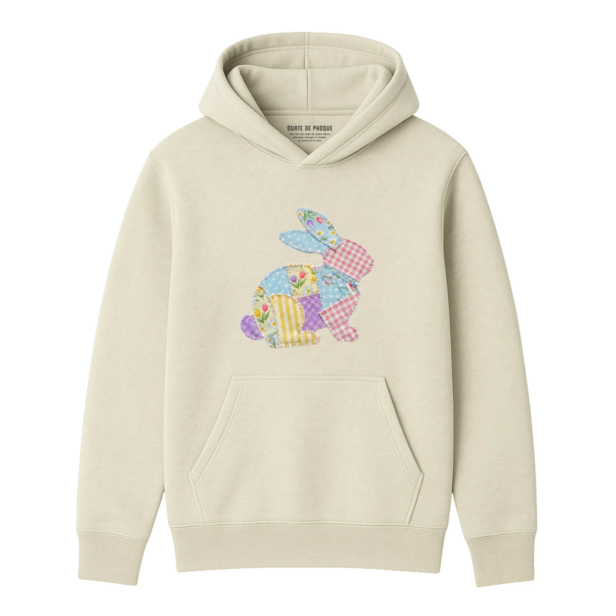 Hoodie Lapin Effet Patch - Image 2