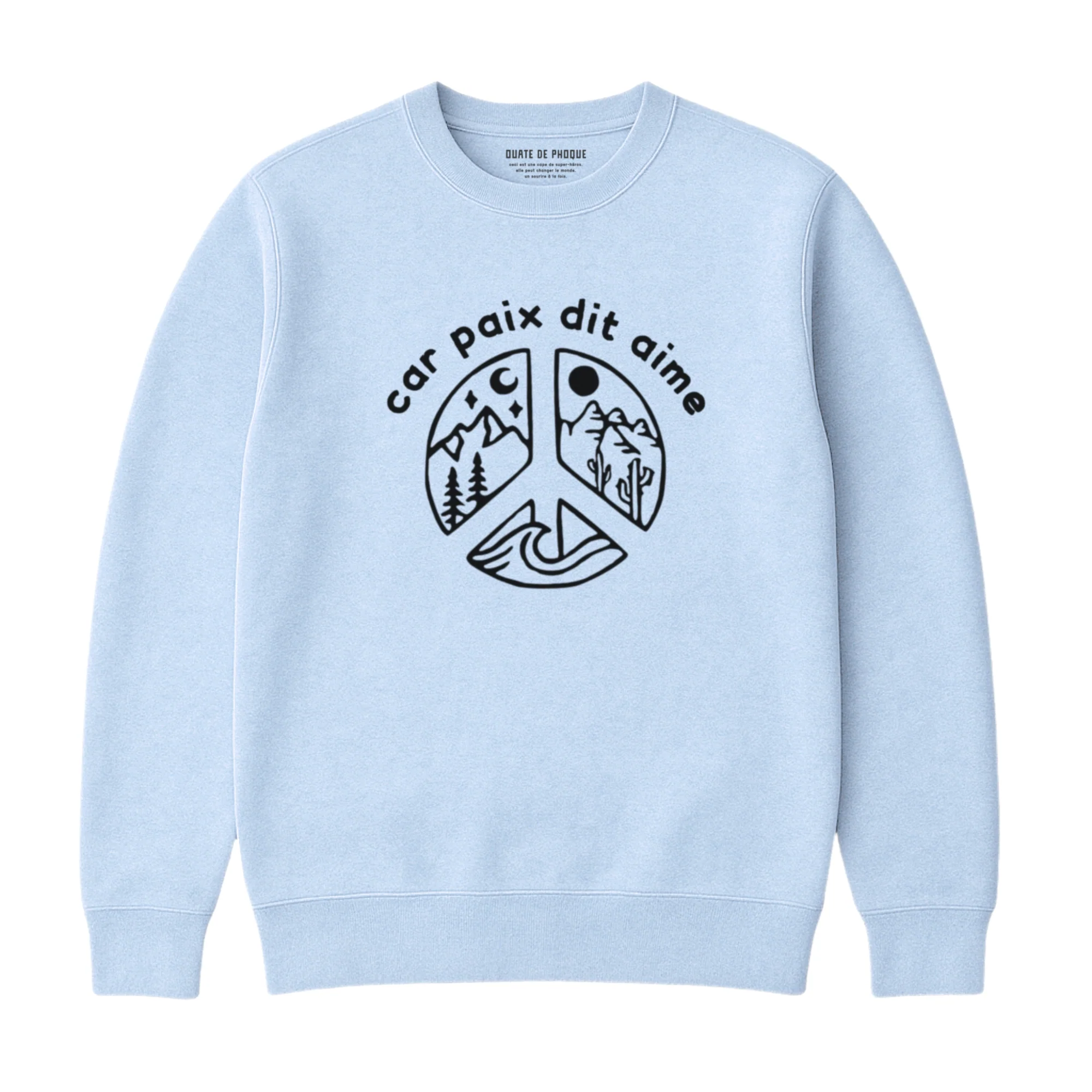 Sweatshirt Car Paix Dit Aime - Image 2