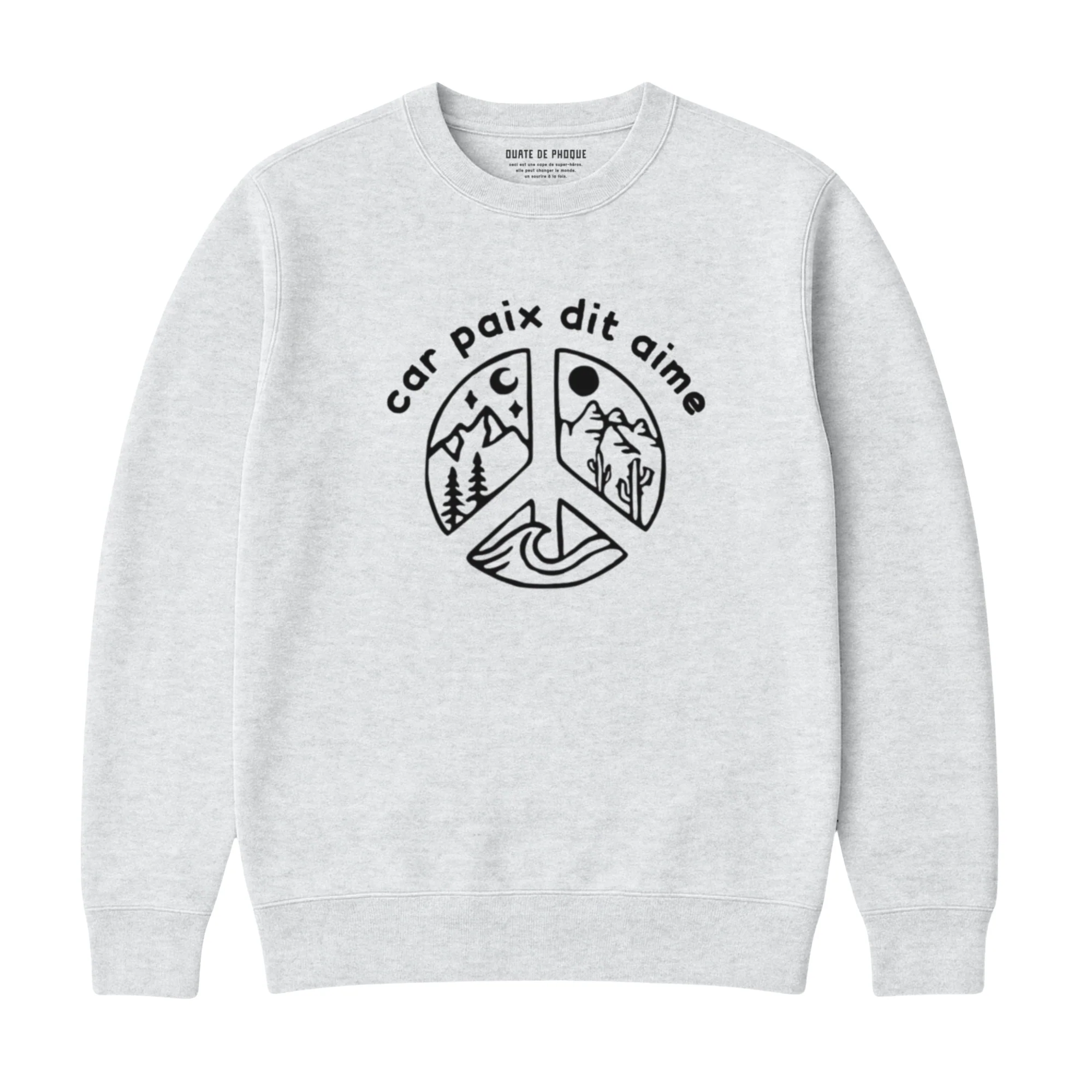 Sweatshirt Car Paix Dit Aime - Image 3