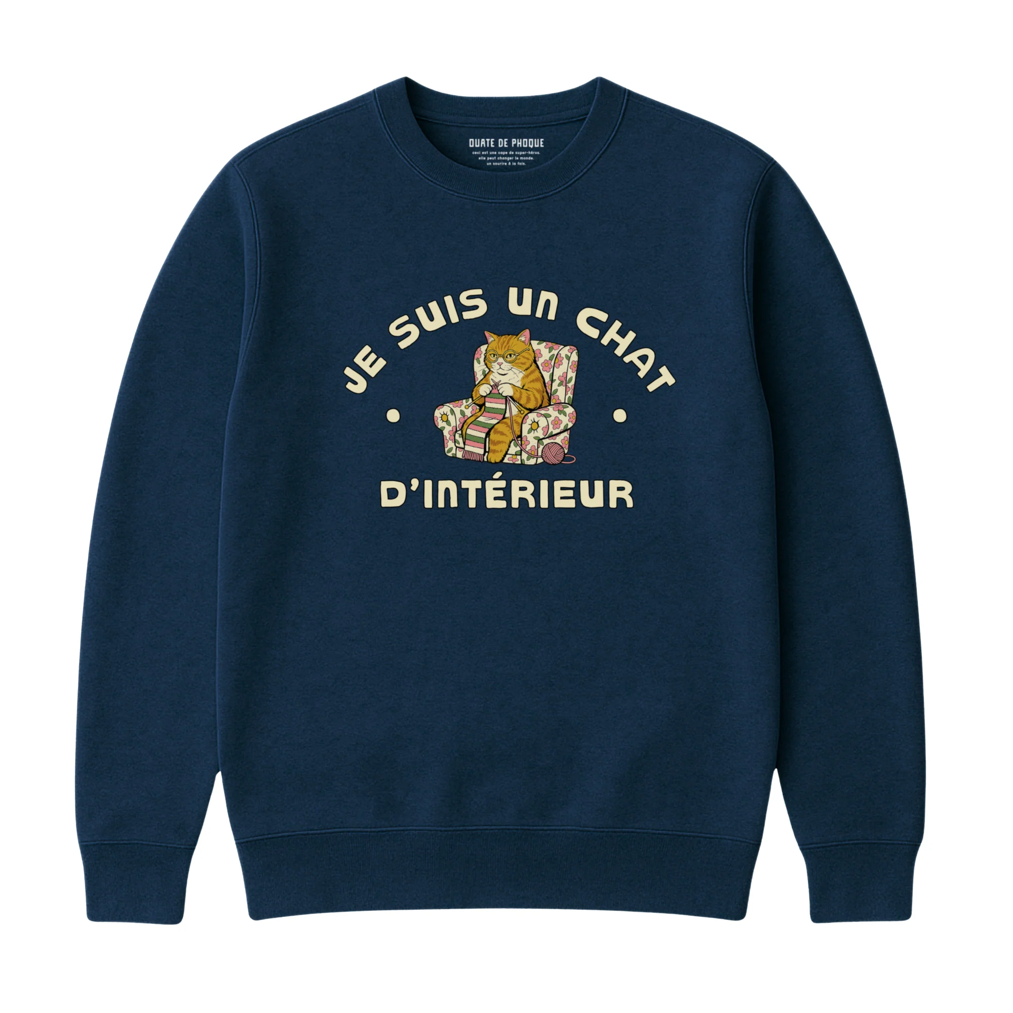 Sweatshirt Chat D'intérieur - Image 3