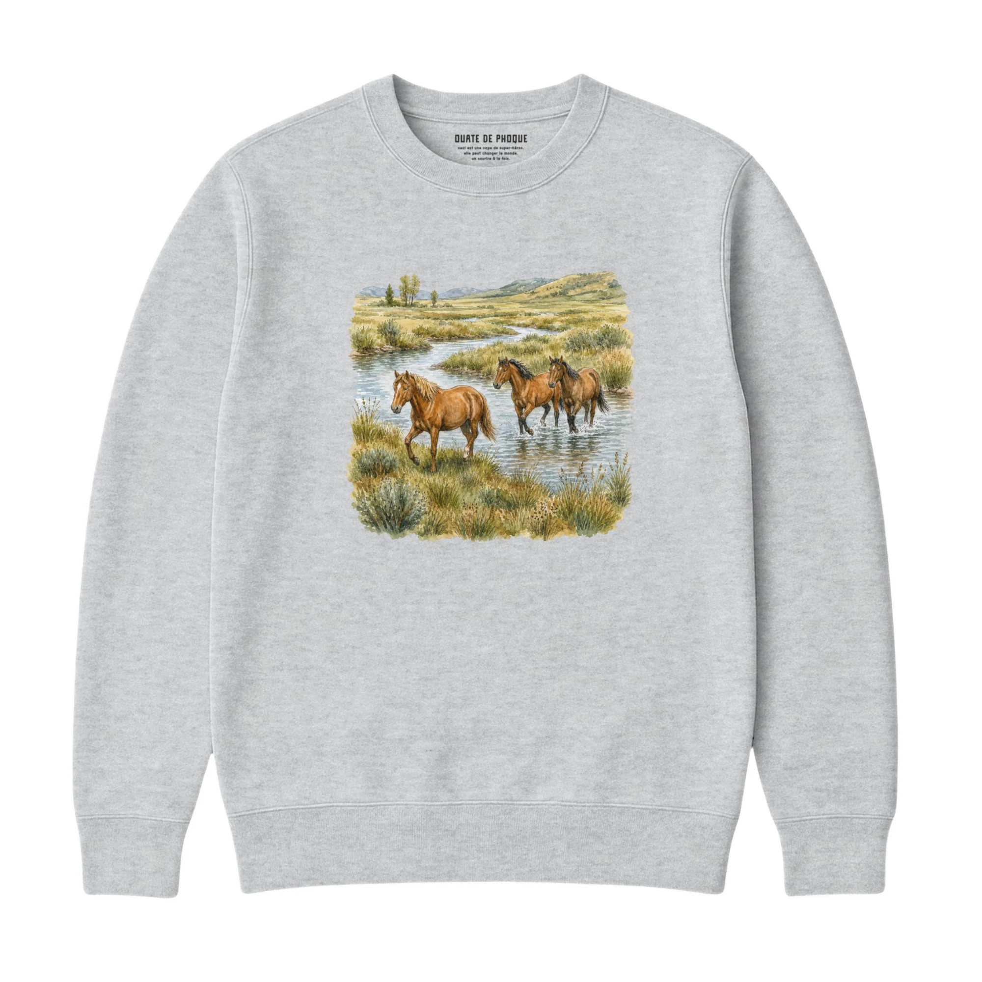 Sweatshirt Chevaux Vintage