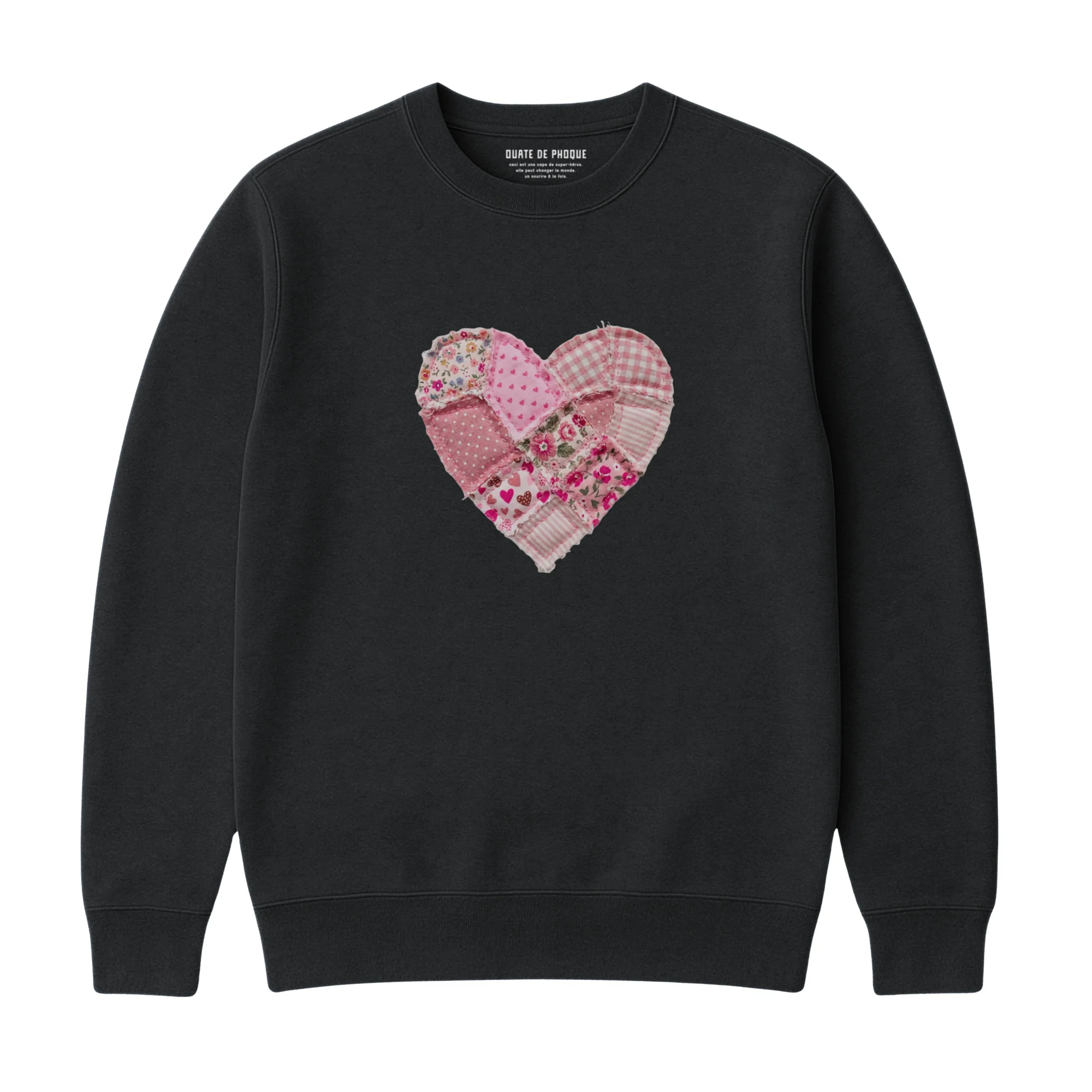 Sweatshirt Coeur Effet Patch - Image 2