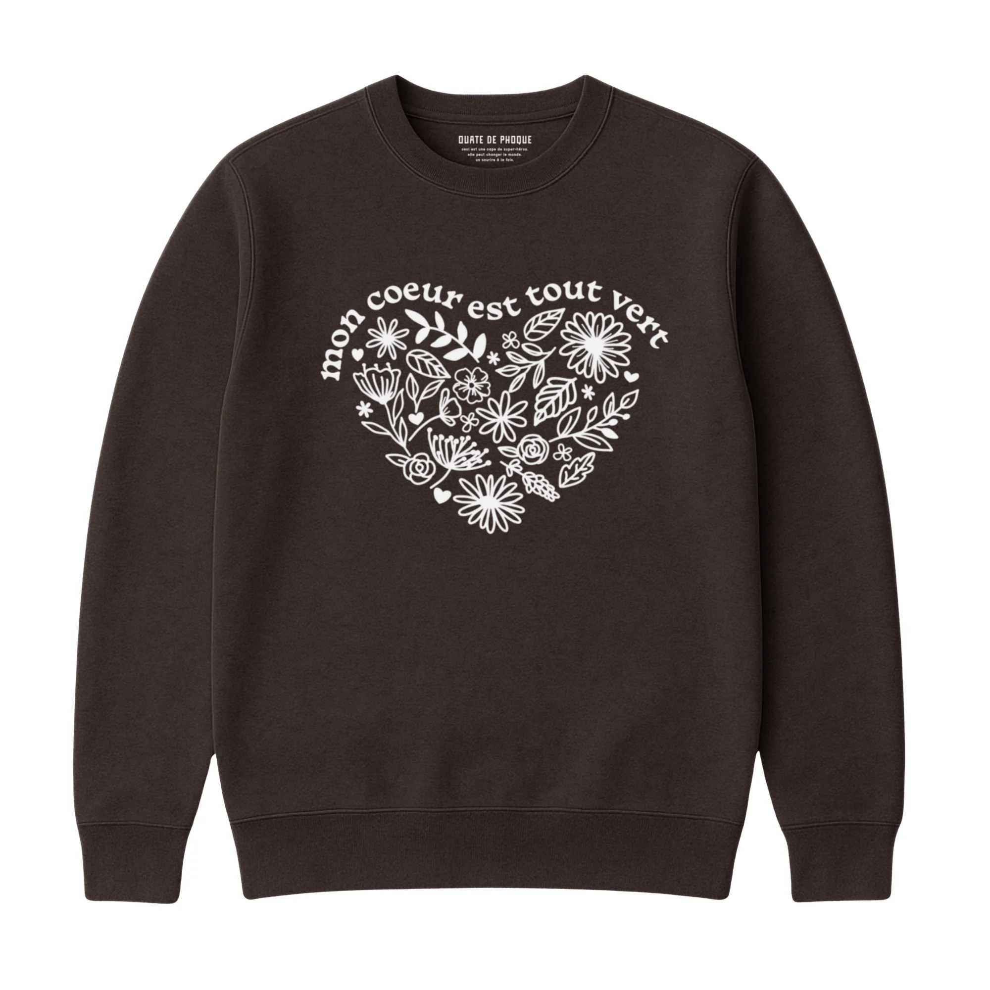 Sweatshirt Coeur Tout Vert - Image 3