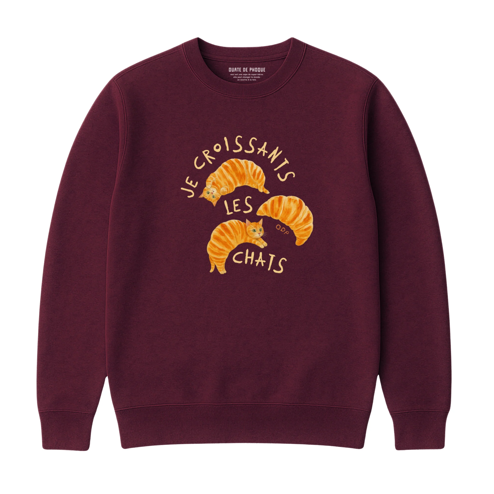 Sweatshirt Croissants Chats - Image 3