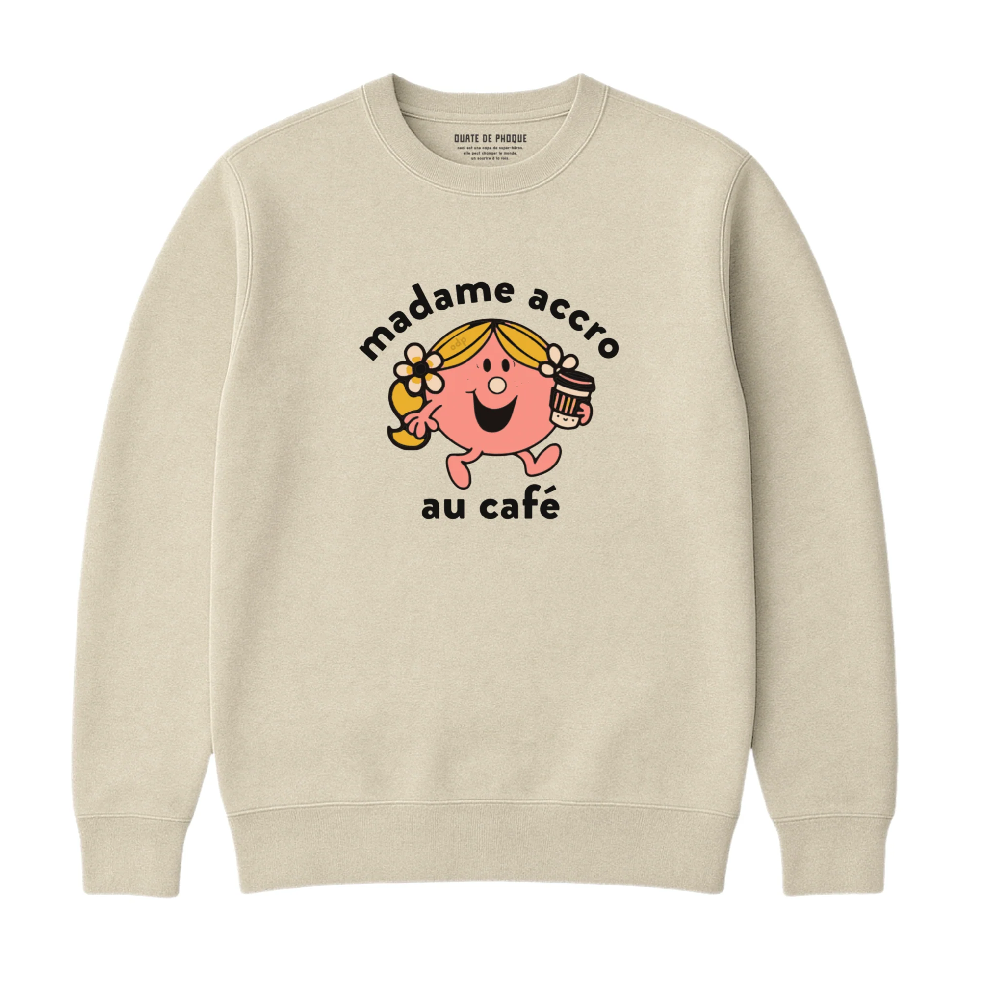 Sweatshirt Madame Accro Au Café - Image 3