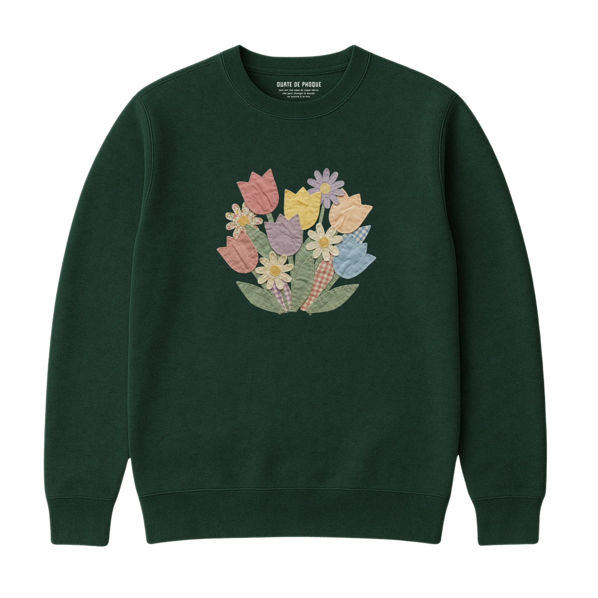 Sweatshirt Tulipes Effet Patch - Image 2