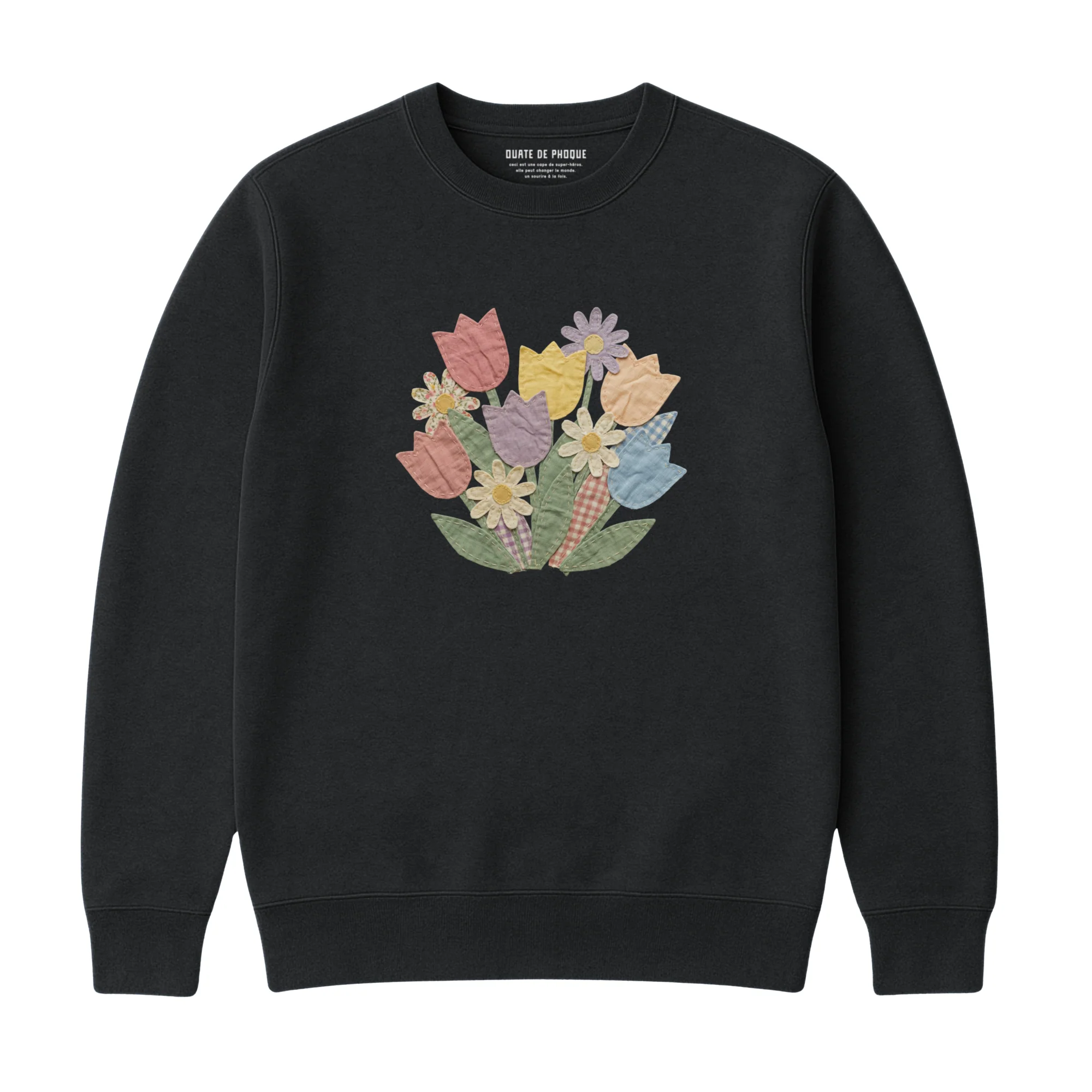 Sweatshirt Tulipes Effet Patch - Image 3