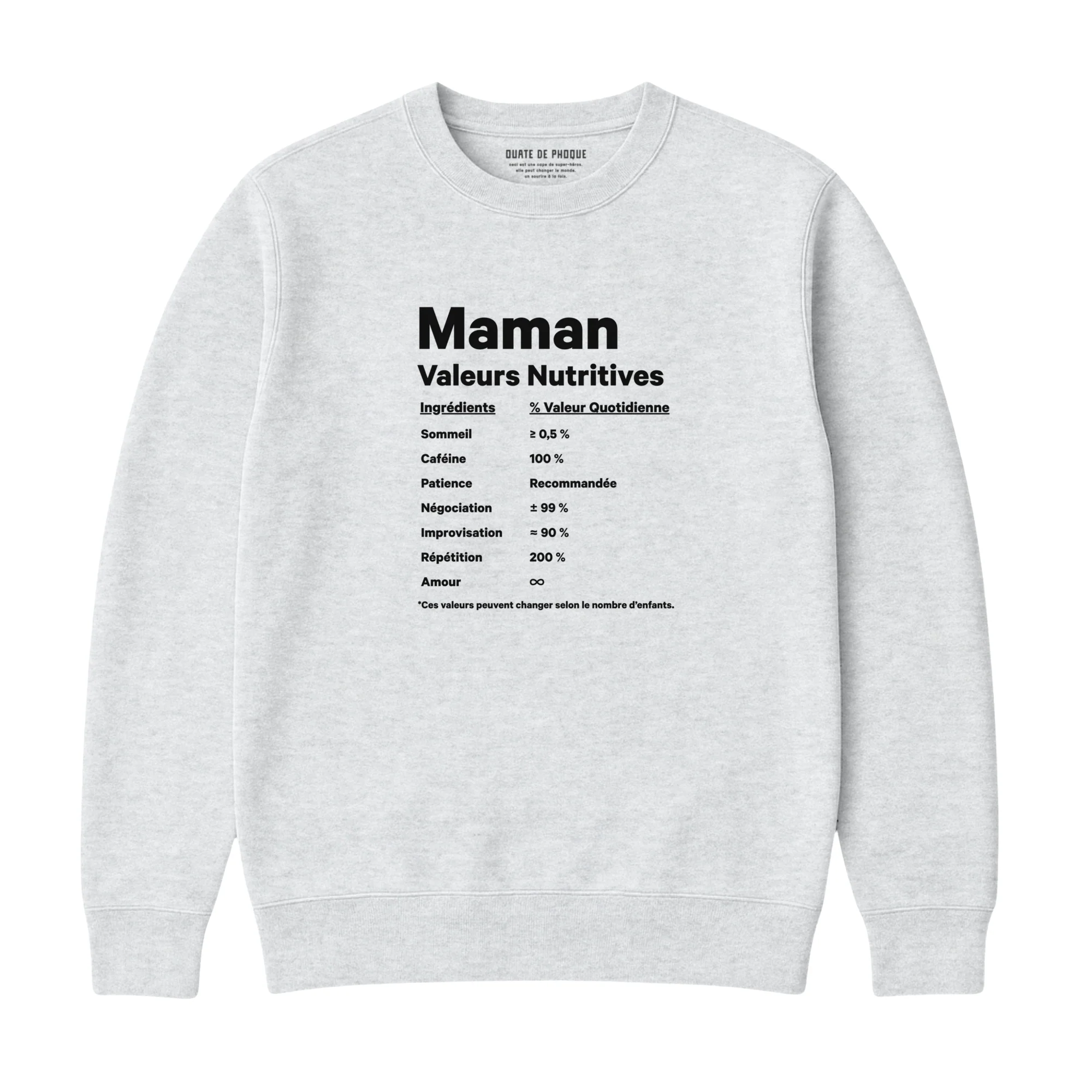 Sweatshirt Valeurs Nutritives - Image 2