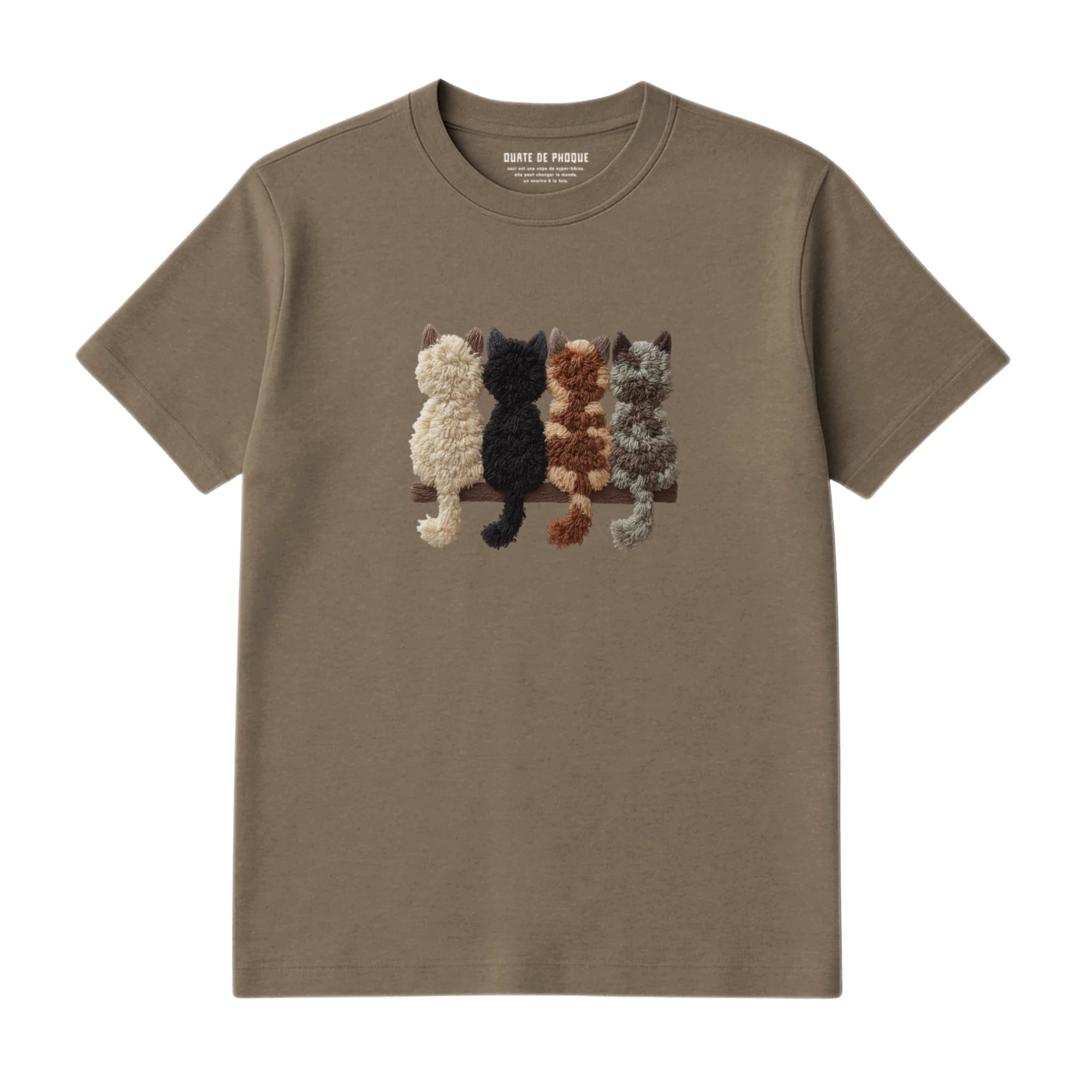T-Shirt Chats De Dos Effet Patch - Image 3