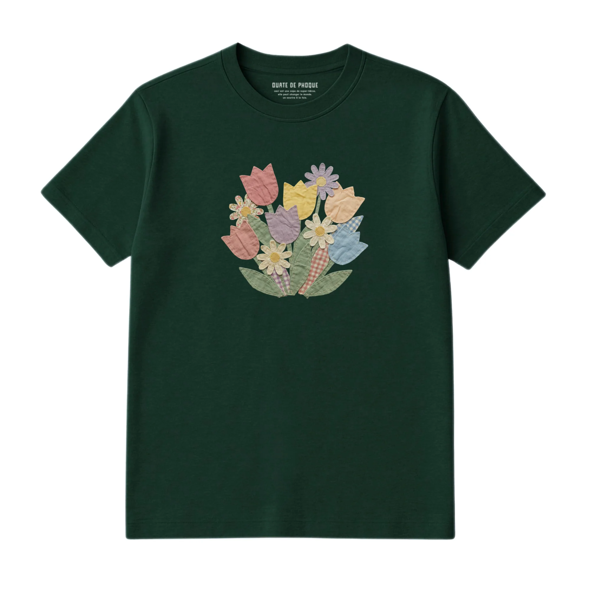T-Shirt Tulipes Effet Patch