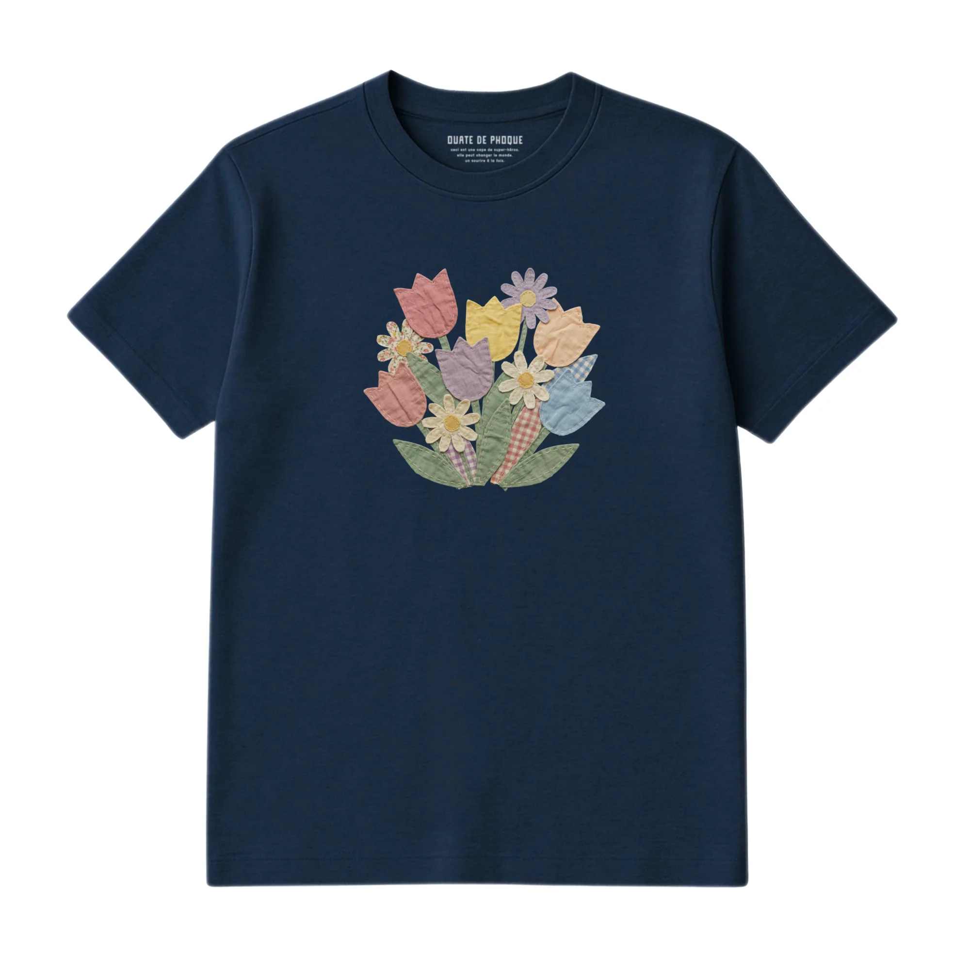 T-Shirt Tulipes Effet Patch - Image 2