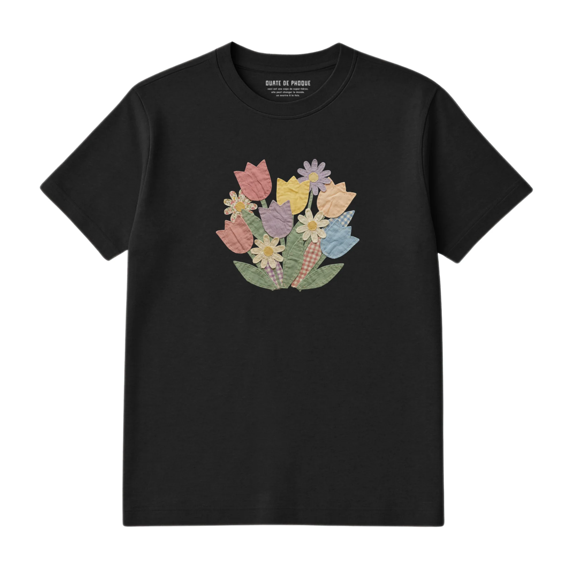 T-Shirt Tulipes Effet Patch - Image 3