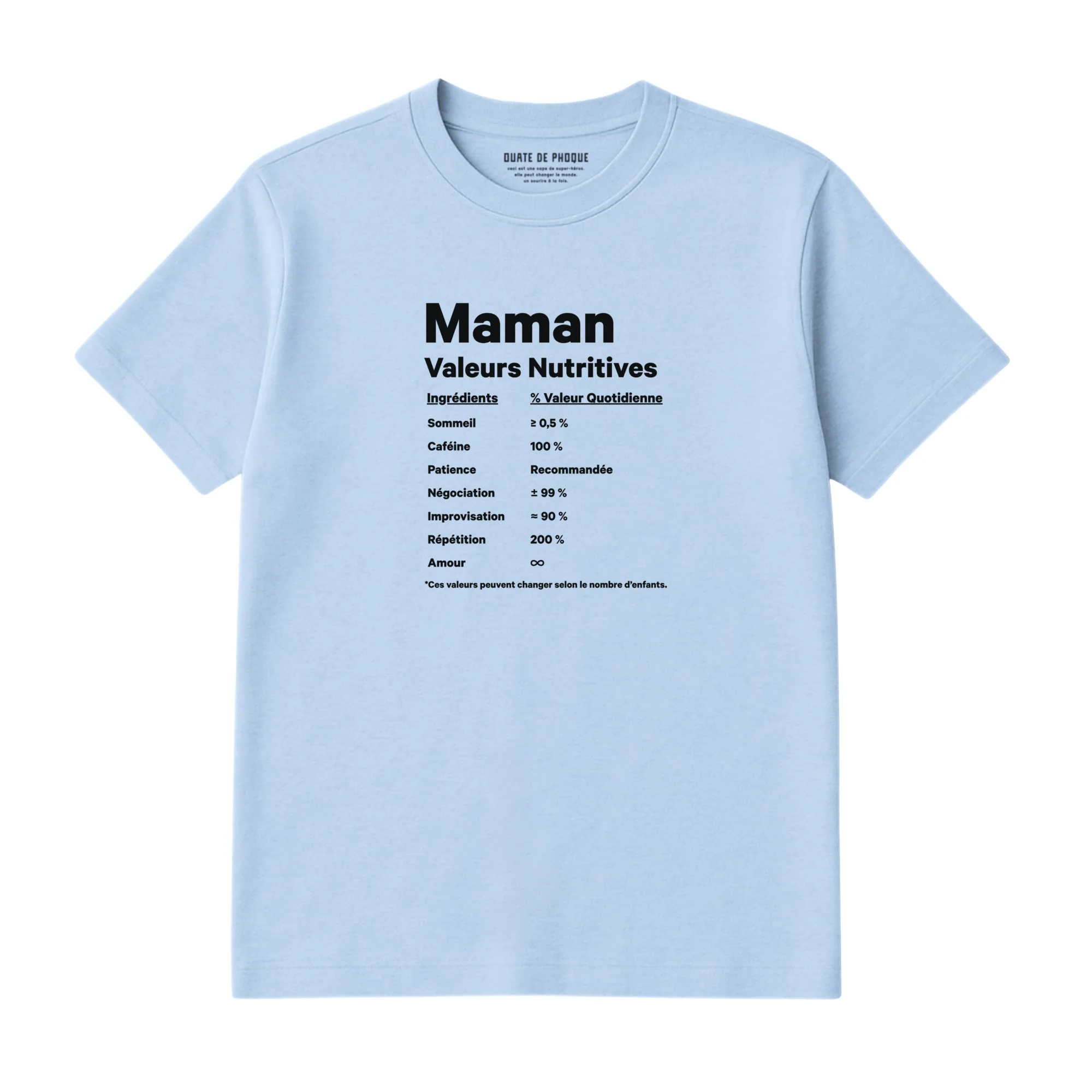 T-Shirt Valeurs Nutritives
