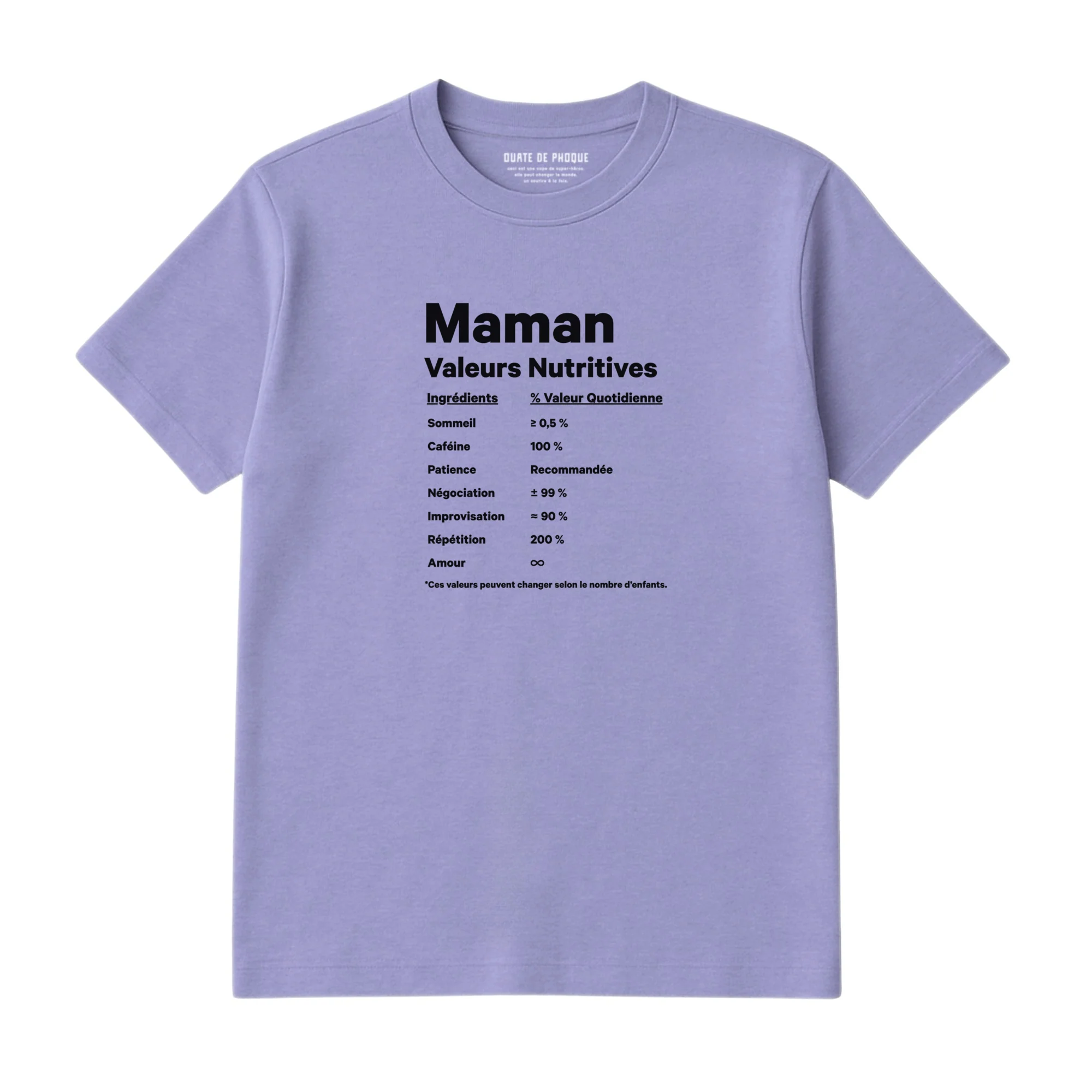 T-Shirt Valeurs Nutritives - Image 2