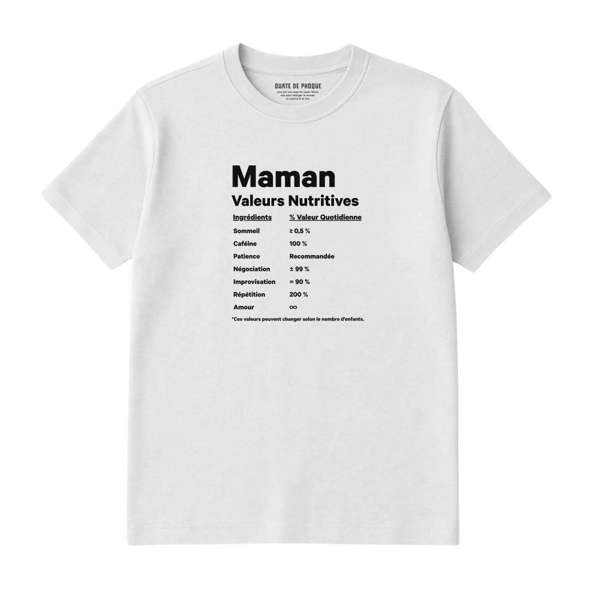 T-Shirt Valeurs Nutritives - Image 3